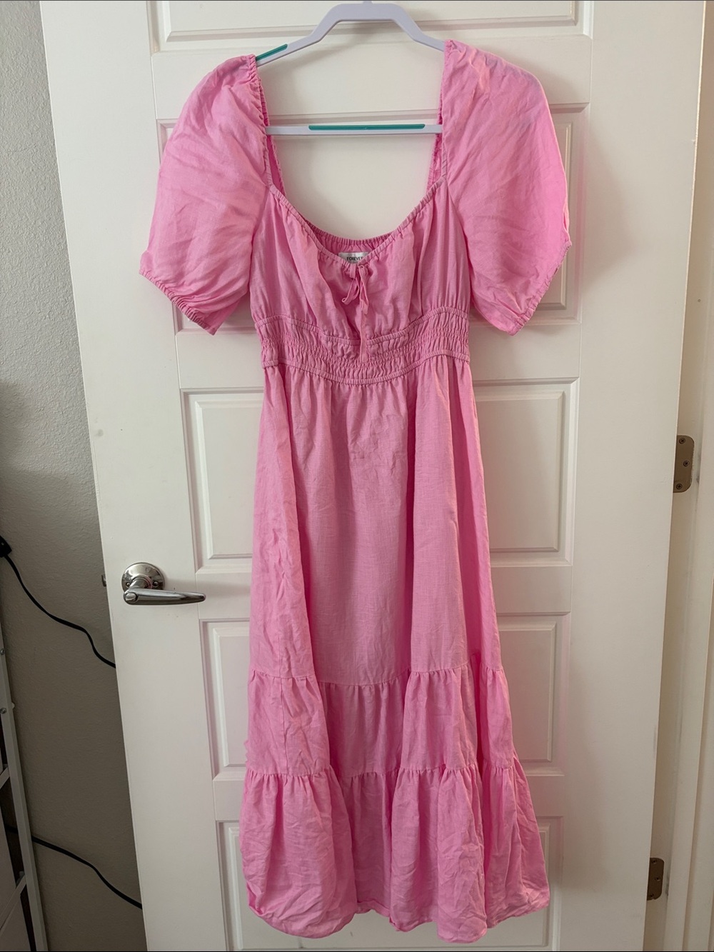 “Forever New” Pink Linen Romantic Sundress
